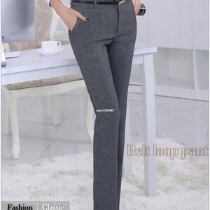 Gray Belt Loop Pants